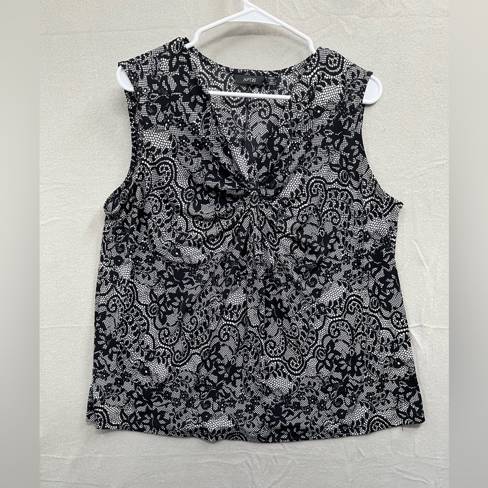 Womens Apt. 9 Black Lace Sleeveless  Witchy Goth Blouse Size 0X